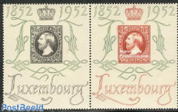 Luxemburg 1952 Centilux 2v [:], Unused (hinged), 100 Years Stamps - Philately - Stamps On Stamps - Ungebraucht