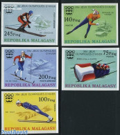 Madagascar 1975 Winter Olympic Games 5v Imperforated, Mint NH, Sport - (Bob) Sleigh Sports - Olympic Winter Games - Sk.. - Winter (Varia)