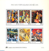 Portugal 1988 Paintings S/s, Mint NH, Performance Art - Music - Art - Modern Art (1850-present) - Paintings - Unused Stamps