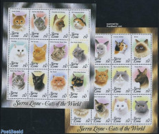 Sierra Leone 1993 Cats 24v (2 M/s), Mint NH, Nature - Cats - Sonstige & Ohne Zuordnung