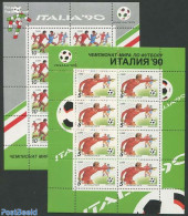 Russia, Soviet Union 1990 Football 2 M/s, Mint NH, Sport - Football - Sport (other And Mixed) - Ongebruikt