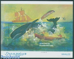 Somalia 1999 Sea Mammals S/s, Mint NH, Nature - Transport - Sea Mammals - Ships And Boats - Bateaux