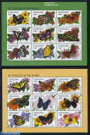 Tanzania 1994 Butterflies 2x9v M/s, Mint NH, Nature - Butterflies - Tanzanie (1964-...)