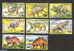 Tajikistan 1994 Preh. Animals 8v, Mint NH, Nature - Prehistoric Animals - Préhistoriques