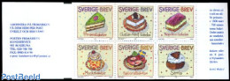 Sweden 1998 Pastry 6v In Booklet, Mint NH, Health - Food & Drink - Stamp Booklets - Ongebruikt