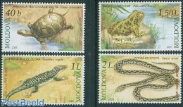 Moldova 2005 Reptiles 4v, Mint NH, Nature - Animals (others & Mixed) - Frogs & Toads - Reptiles - Snakes - Turtles - Autres & Non Classés