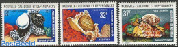 New Caledonia 1974 Noumea Aquarium 3v, Mint NH, Nature - Fish - Shells & Crustaceans - Neufs
