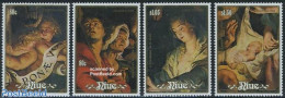 Niue 1988 Christmas, Rubens 4v, Mint NH, Religion - Christmas - Art - Paintings - Rubens - Weihnachten