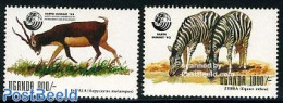 Uganda 1992 UNCED 2v, Mint NH, Nature - Animals (others & Mixed) - Environment - Zebra - Protection De L'environnement & Climat