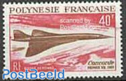 French Polynesia 1969 Concorde 1v, Mint NH, Transport - Concorde - Aircraft & Aviation - Nuovi