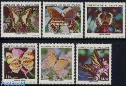 El Salvador 1990 Butterflies 6v, Mint NH, Nature - Butterflies - Salvador