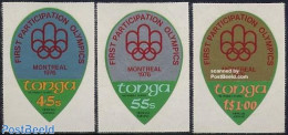 Tonga 1976 On Service, Olympic Games Montreal 3v, Mint NH, Sport - Olympic Games - Andere & Zonder Classificatie