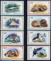 Grenada 1979 Fauna 8v, Mint NH, Nature - Animals (others & Mixed) - Birds - Fish - Shells & Crustaceans - Poissons