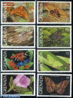 Grenada 1993 Moth 8v, Mint NH, Nature - Butterflies - Andere & Zonder Classificatie