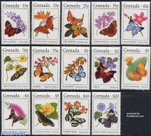 Grenada 1994 Butterflies 14v (without Year), Mint NH, Nature - Butterflies - Flowers & Plants - Other & Unclassified