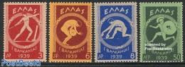 Greece 1939 Balkan Games 4v, Mint NH, History - Sport - Europa Hang-on Issues - Athletics - Sport (other And Mixed) - Nuovi