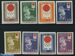 Paraguay 1964 Olympic Games 8v Imperforated, Mint NH, Sport - Athletics - Olympic Games - Leichtathletik
