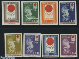 Paraguay 1964 Olympic Games 8v Imperforated, Mint NH, Sport - Athletics - Olympic Games - Athlétisme