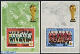 Tuvalu 1986 World Cup Football 2 S/s, Mint NH, Sport - Football - Autres & Non Classés