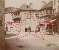 Photo Juillet 1900 CHATELDON - Une Rue, Attelage (A256) - Chateldon