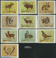 Hungary 1964 Hunting 10v Imperforated, Mint NH, Nature - Animals (others & Mixed) - Birds - Deer - Hunting - Poultry -.. - Ongebruikt