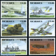 Nicaragua 1994 D-Day 6v, Mint NH, History - Transport - World War II - Aircraft & Aviation - Ships And Boats - WO2