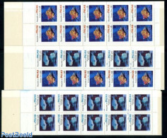 Palau 1985 Marine Life 3 Booklets, Mint NH, Nature - Fish - Shells & Crustaceans - Stamp Booklets - Pesci