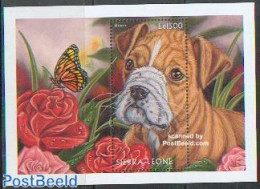 Sierra Leone 1997 Dogs S/s, Mint NH, Nature - Butterflies - Dogs - Roses - Andere & Zonder Classificatie