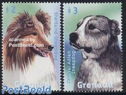 Grenada 2000 Dogs 2v, Mint NH, Nature - Dogs - Other & Unclassified