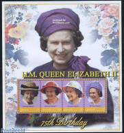 Grenada 2001 Elizabeth II 75th Birthday 4v M/s, Mint NH, History - Kings & Queens (Royalty) - Royalties, Royals