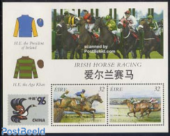 Ireland 1996 China 96 S/s, Mint NH, Nature - Sport - Horses - Sport (other And Mixed) - Philately - Unused Stamps