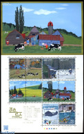 Japan 2010 Hometown Scenes In My Heart 10v M/s, Mint NH, Nature - Transport - Various - Birds - Cattle - Ships And Boa.. - Unused Stamps