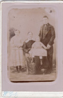 Grande Photo CDV D'une Famille élégante Posant Dans Un Studio Photo A Cherbourg - Oud (voor 1900)