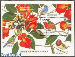 Gambia 1989 Red Billed Fire Finch S/s, Mint NH, Nature - Birds - Gambie (...-1964)