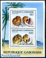 Gabon 1987 Shells S/s, Mint NH, Nature - Shells & Crustaceans - Ungebraucht