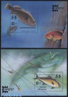 Grenada Grenadines 1987 Capex, Fish 2 S/s, Mint NH, Nature - Fish - Fische