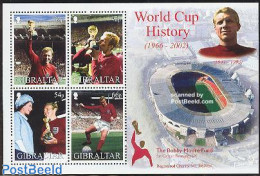 Gibraltar 2002 World Cup Football 1966 S/s, Mint NH, History - Sport - Kings & Queens (Royalty) - Football - Royalties, Royals