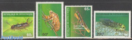 Ivory Coast 1980 Insects 4v, Mint NH, Nature - Insects - Neufs