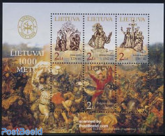 Lithuania 2004 1000 Years Lithuania S/s, Mint NH, History - Nature - History - Kings & Queens (Royalty) - Horses - Königshäuser, Adel