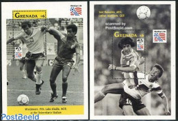Grenada 1993 World Cup Football USA 2 S/s, Mint NH, Sport - Football - Sonstige & Ohne Zuordnung