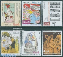 Greece 2005 Comics 6v, Mint NH, Transport - Space Exploration - Art - Comics (except Disney) - Unused Stamps