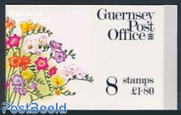 Guernsey 1992 Flowers Booklet (8x23P), Mint NH, Nature - Flowers & Plants - Stamp Booklets - Unclassified