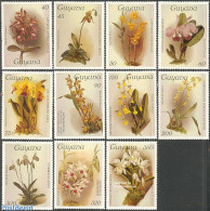 Guyana 1986 Orchids 11v, Mint NH, Nature - Flowers & Plants - Orchids - Guyana (1966-...)