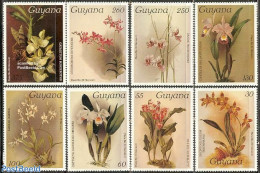 Guyana 1986 Orchids 8v, Mint NH, Nature - Flowers & Plants - Orchids - Guiana (1966-...)