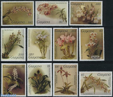 Guyana 1986 Orchids 11V, Mint NH, Nature - Flowers & Plants - Guyana (1966-...)