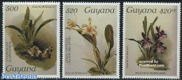 Guyana 1987 Orchids 3v, Mint NH, Nature - Flowers & Plants - Orchids - Guiana (1966-...)