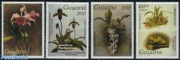 Guyana 1987 Orchids 4v, Mint NH, Nature - Flowers & Plants - Orchids - Guiana (1966-...)
