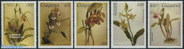 Guyana 1988 Orchids 5v, Mint NH, Nature - Flowers & Plants - Orchids - Guiana (1966-...)