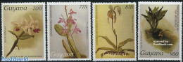 Guyana 1988 Orchids 4v, Mint NH, Nature - Flowers & Plants - Orchids - Guyane (1966-...)
