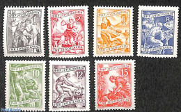 Yugoslavia 1952 Definitives 7v, Unused (hinged), Nature - Various - Fishing - Agriculture - Ongebruikt